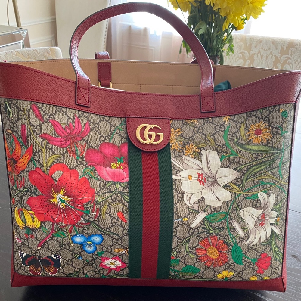 Gucci Flora Print Tote